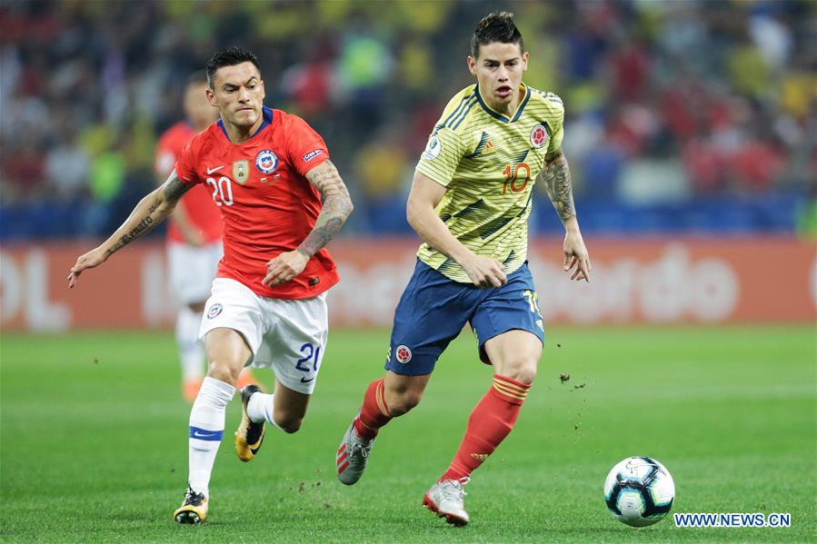 (SP)BRAZIL-SAO PAULO-FOOTBALL-COPA AMERICA 2019-CHILE VS COLOMBIA