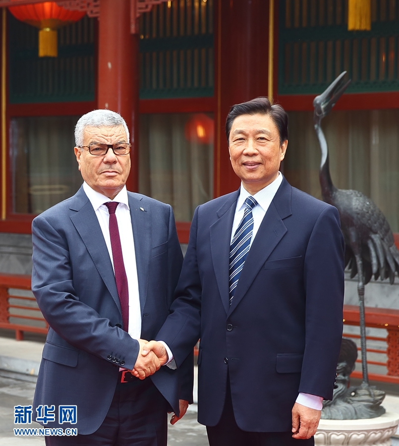 4月6日，國家副主席李源潮在北京會見由總書記薩伊達尼率領的阿爾及利亞民族解放陣線黨代表團。 新華社記者 丁海濤 攝