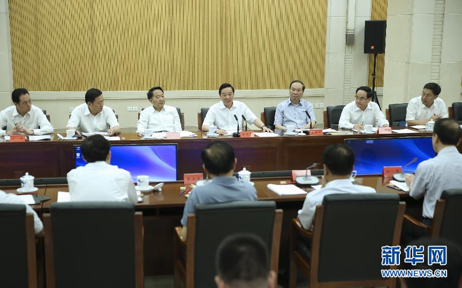 8月31日，中宣部在北京召開創新新聞傳播工作交流會，中共中央政治局委員、中央書記處書記、中宣部部長劉奇葆出席會議并講話。新華社記者蘭紅光攝