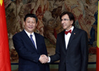 習(xí)近平同比利時(shí)首相迪呂波舉行會談